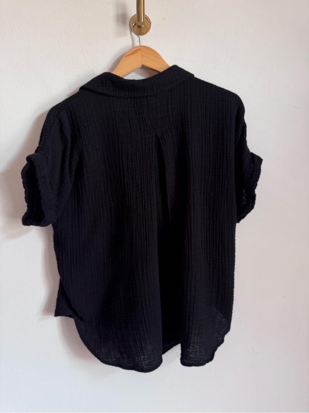 Eileen Fisher Organic Cotton Lofty Gauze Notch Collar Top M $138 - Picture 6 of 6